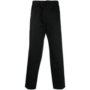 Jil Sander Black straight-leg cotton trousers Sz 34 IT